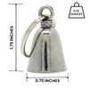 Guardian Bell Tribalspade Good Luck Bell wKeyring Black Velvet Gift Bag Motorcycle Bell LeadFree Pewter Good Luck Gift t