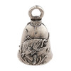 Guardian Bell Bass Fish Good Luck Bell wKeyring Black Velvet Gift Bag Motorcycle Bell LeadFree Pewter Good Luck Gift to