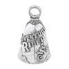 Guardian Bell Adventure Rider Good Luck Bell wKeyring Black Velvet Gift Bag Motorcycle Bell LeadFree Pewter Good Luck Gi