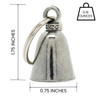 Guardian Bell Love is Love Good Luck Bell wKeyring Black Velvet Gift Bag Motorcycle Bell LeadFree Pewter Good Luck Gift