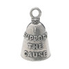 Guardian Bell I Support The Cause White Good Luck Bell wKeyring Black Velvet Gift Bag Motorcycle Bell LeadFree Pewter Go