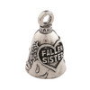 Guardian Bell Fallen Sister Good Luck Bell wKeyring Black Velvet Gift Bag Motorcycle Bell LeadFree Pewter Good Luck Gift