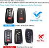 QBUC for Toyota Key Fob Cover with Keychain Soft TPU Key Fob Case AllAround Protection Key Case Compatible with 20182021