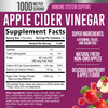 Apple Cider Vinegar Gummies 1000mg - Sugar Free Max Strength ACV Gummy Vitamins, Advanced Formula with Vitamin B12 Supports Metabolism & Energy, Keto