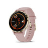 Garmin Venu 3S Soft Gold Stainless Steel Bezel 12Inch AMOLED Touchscreen Display Smart Watch with 41mm Dust Rose Case an