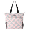 Betsey Johnson 156 Inch Zipper Beach Tote Bag with Cosmetic Pouch Lightweight Large Durable Polyester with Mesh Side Poc