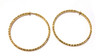 Clipon Earrings Dia Cut Hoop Gold Or Silver Tone 1 inch Hoops HypoAllergenic gold