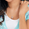 Disney Lilo Stitch Sterling Silver Necklace for Women 3D Pendant Stitch Necklace with 18inch Chain Official License