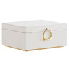 SONGMICS 2Layer Jewelry Box Jewelry Organizer with Handle Removable Jewelry Tray Jewelry Storage Floating Effect 81 x 94
