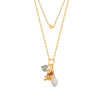 Disney Winnie the Pooh Necklace 18Inch FlashPlated Necklace with Cubic Zirconia Heart Cultured Freshwater Pearl and Winn