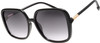 The Fresh Womens Oversized Square Jackie O Hybrid Butterfly Fashion Sunglasses Exquisite Packaging 730003 Black Gradient