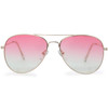 The Fresh Classic Metal Frame Oceanic Color Lens Aviator Sunglasses with Gift Box Gold PinkYellow