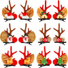 6 Pairs Girls Hair Clips Deer Horn Barrettes Christmas Reindeer Hair Clip Antlers Hair Clips Antler Hair Ornament Hair Accessories for Women Girls Ch