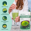 AprikaLife Organic Matcha Powder USDA JAS Certified No Sugar Added Authentic Japanese Cafe Grade Matcha Green Tea Powder