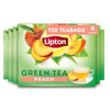 Lipton Peach Green Tea Bags Flavored Unsweetened Teabags for Hot Tea or Peach Iced Tea with Caffeine and Flavonoids 120