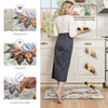 LEEVAN Anti Fatigue Mats for Kitchen Floor 2 PieceCushioned Memory Foam Blue Gray Kitchen Mats for FloorComfort Floral B