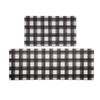 FRESHMINT Modern Farmhouse Plaid 2 Piece Set Kitchen Mats for Floor Anti Fatigue Waterproof NonSkid Kitchen Rugs Cushion