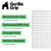 GORILLA GRIP Patented Square Shower Stall Mat Small Bathtub Floor Mats for Stand Up Showers with Suction Cups and Draina