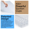 GORILLA GRIP Patented Square Shower Stall Mat Small Bathtub Floor Mats for Stand Up Showers with Suction Cups and Draina