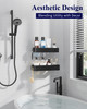 Kitsure Shower Caddy 2 Pack Adhesive Shower Organizer Rustproof Metal Shelves NoDrill Bathroom Organizers and Storage Bl