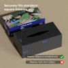 FEMELI Acrylic Tissue Box Cover Rectangular Matte Solid Cube Napkin Holder with Magnetic Bottom Modern Decorative Facial
