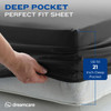 DREAMCARE Queen Sheet Set 4 pcs Cooling Sheets up to 21 Deep Pocket Queen Sheets Hotel Luxury Sheets Pillowcases Superio