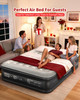 OhGeni Queen Air Mattress with Built in Pump Inflatable Mattress Blow Up Mattress 18 Raised ComfortUpgraded Surface Port