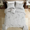 DaisyHuang Botanical Oversized Bedspread King Size Leaves Pattern Stitching Quilt Set Elegant Fresh Style Bedding Coverl