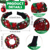 Dingion 8 Pack Christmas Plaid Snowflake Headbands 4 Buffalo Plaid Hair Scrunchies 4 Christmas Knotted Headband Plaid Hair Band with Elastic Hair Scr