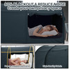 Alvantor Canopy Bed Dream Privacy Space Full Sleeping Tents Indoor Pop Up Portable Frame Curtains Breathable Grey Cottag