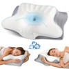 Cervical Neck Pillow for Pain Relief Ergonomic Memory Foam Pillows for Sleeping Cooling Side Sleeper Pillow for Neck Sup