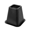 Simplify 6 Inch Bed Riser Pack of 4 Bed Furniture Lifter Wheel Grooves UnderBed Storage Bedroom Dorm Black