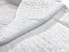 White Quilted Bed Skirt Dust Ruffle Matelasse Tailored 16 Drop Queen