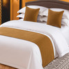 OSVINO Solid Bed Runner Textured Chenille Bed End Scarf WearResistant Decorative Bedding Protection for Hotel Bedroom We