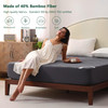 Queen Size Waterproof Mattress Protector 40 Rayon Derived from Bamboo Grey Mattress Pad Cover 3D Air Fabric Breathable M