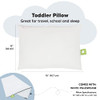Toddler Pillow with Pillowcase 13x18 My Little Dreamy Kids Travel Bed Pillows for Sleeping Organic Cotton Small Pillowca