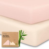 KeaBabies 2Pack Baby Crib Sheets for Boys Girls 52x28 Viscose Derived from Bamboo Toddler Bed Sheets Neutral Fitted Crib