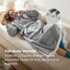 Bedsure Wearable Blanket Hoodie Long Hooded Blanket Sweatshirt as Christmas Birthday Gifts for Women Cozy Sherpa Hoodie