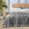 Cozy Bliss Seersucker Cooling Comforter Queen Size QMax 04 Reversible Lightweight Cooling Blanket Breathable Silk Smooth
