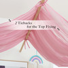 NICETOWN Decorative Pink Bed Canopies Drapes for Kids Room Voile Sheer Toddler Bed Canopy Curtain Scarf Valance DIY for