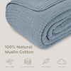 Comfy Cubs Muslin Blanket for Adults Queen 90 x 90 6 Layer Soft Breathable Lightweight Muslin Adult Blanket Machine Wash