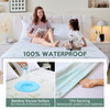 MUXHOMO Premium 100 Waterproof Queen Size Mattress Protector Breathable Mattress Cover Queen Size Bed Cooling 3D Air Fab