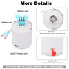 XINBAOHONG Mini Air Portable Camping Light Tiny InflatorDeflator Pump with 1600mAh Battery USB Rechargeable for Pool Flo