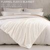 Exclusivo Mezcla Fleece Throw Blanket for Couch Extra Large Fuzzy Ivory Bed Blankets Soft Cozy Plush Sofa Throws for All