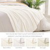 Exclusivo Mezcla Fleece Throw Blanket for Couch Extra Large Fuzzy Ivory Bed Blankets Soft Cozy Plush Sofa Throws for All