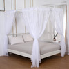 Akiky Princess Canopy Bed Curtains Bed Canopy Curtains with Lights for Queen Size Bed Drapes8 Panels Canopies with Light
