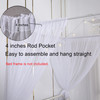 Akiky Princess Canopy Bed Curtains Bed Canopy Curtains with Lights for Queen Size Bed Drapes8 Panels Canopies with Light