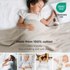 Bedsure GentleSoft 100 Cotton Blanket Queen Size for Bed Breathable and Lightweight Soft Cozy Textured Herringbone Woven