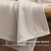 Bedsure GentleSoft 100 Cotton Blanket Queen Size for Bed Breathable and Lightweight Soft Cozy Textured Herringbone Woven
