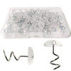 TTSAM Twist Pins with Clear Heads Ideas Bedskirt Pins for Holds Bedskirts Drapes Slipcovers and Other Fabric and Materia